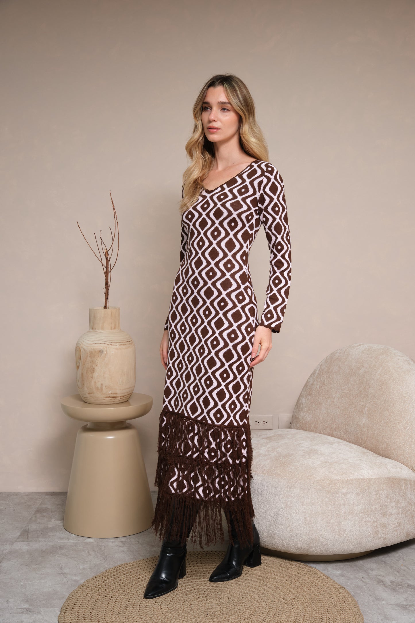 Vestido Naia - Marrón Rosa