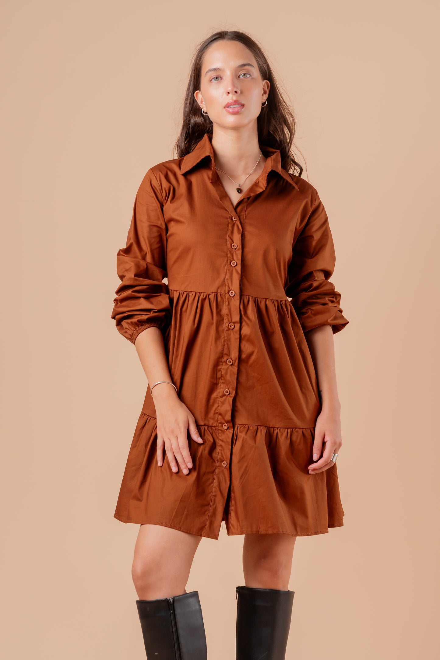 Vestido Tefi - Caramelo