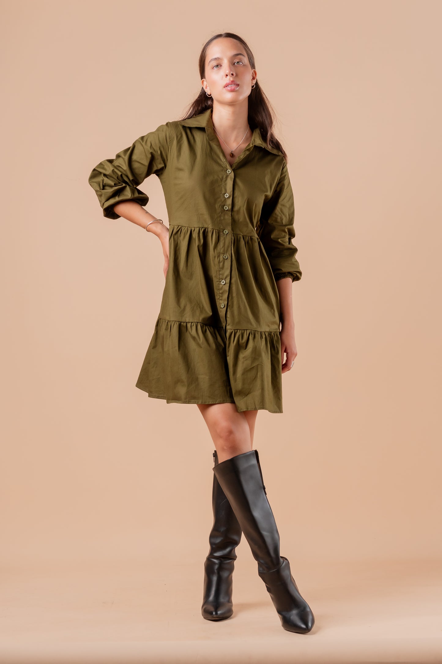 Vestido Tefi - Verde Olivo
