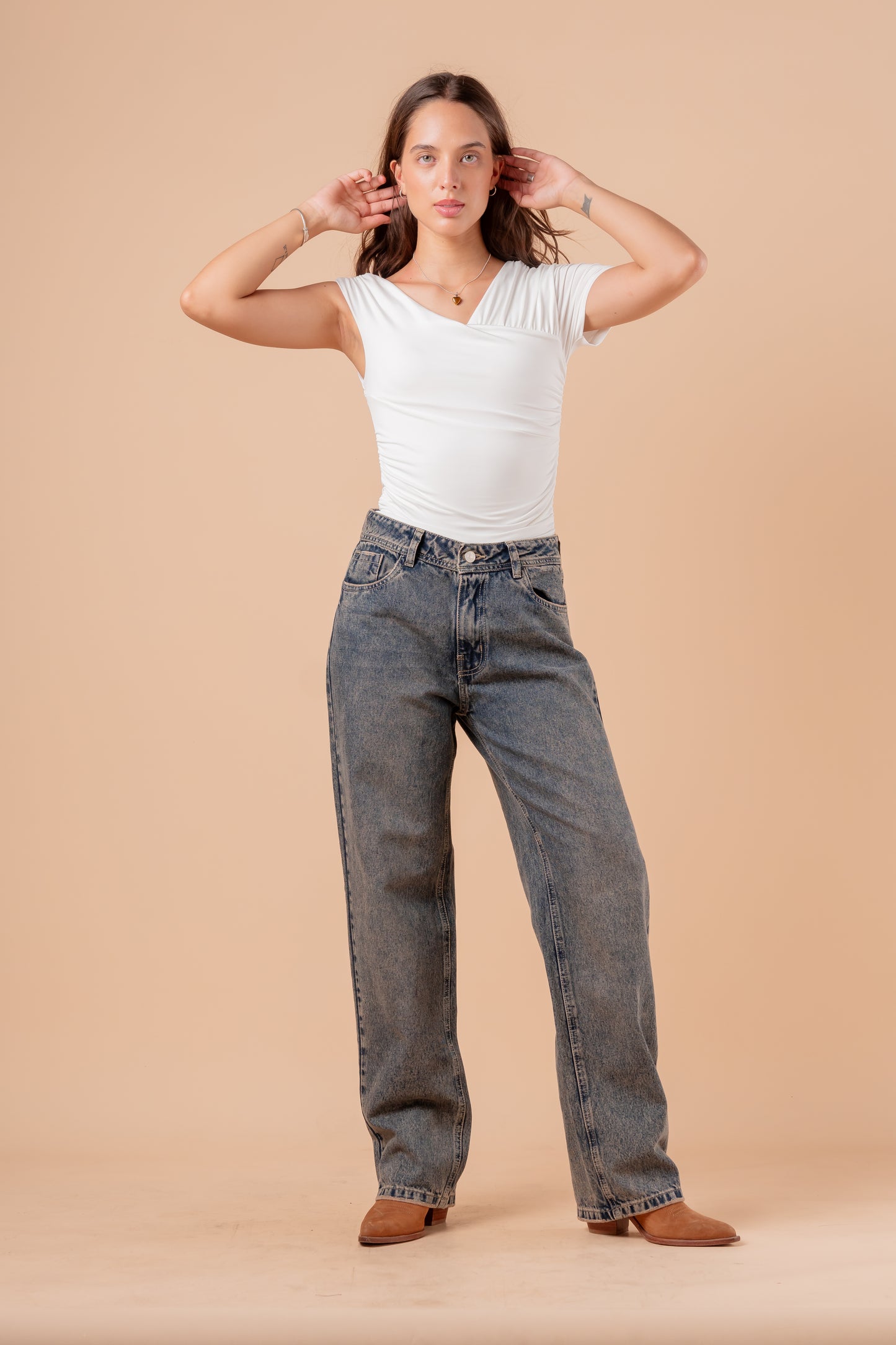 Pantalón Baggy - Madera