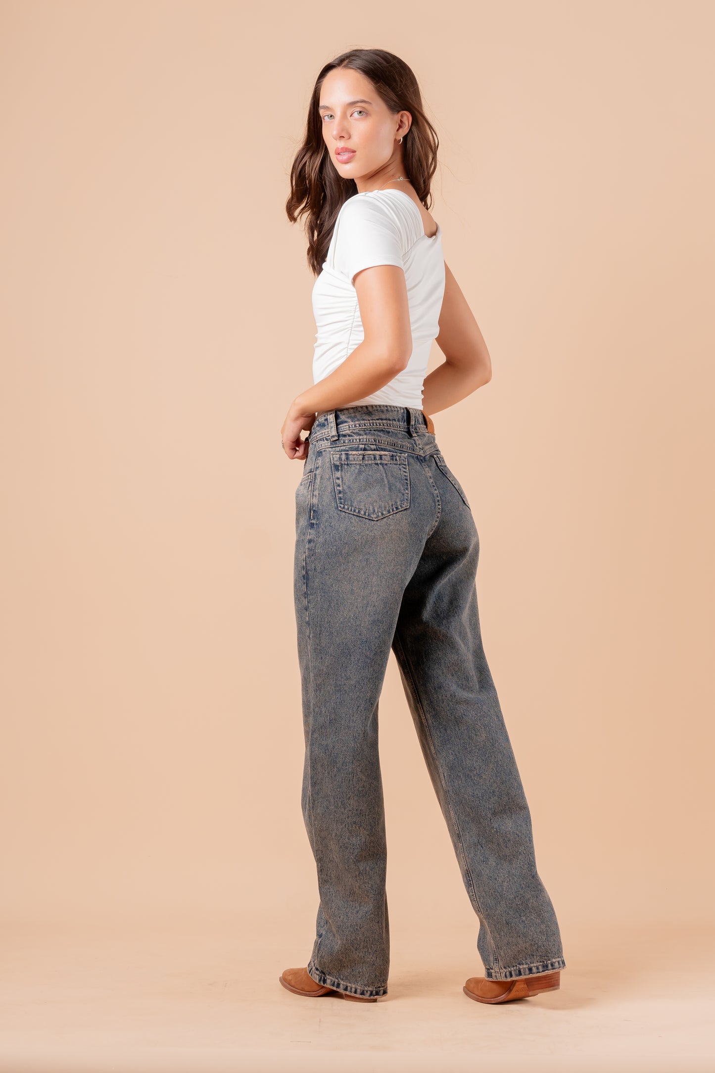 Pantalón Baggy - Madera