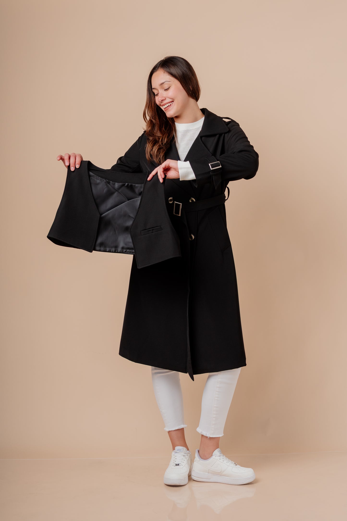 Trench Largo Nana - Negro