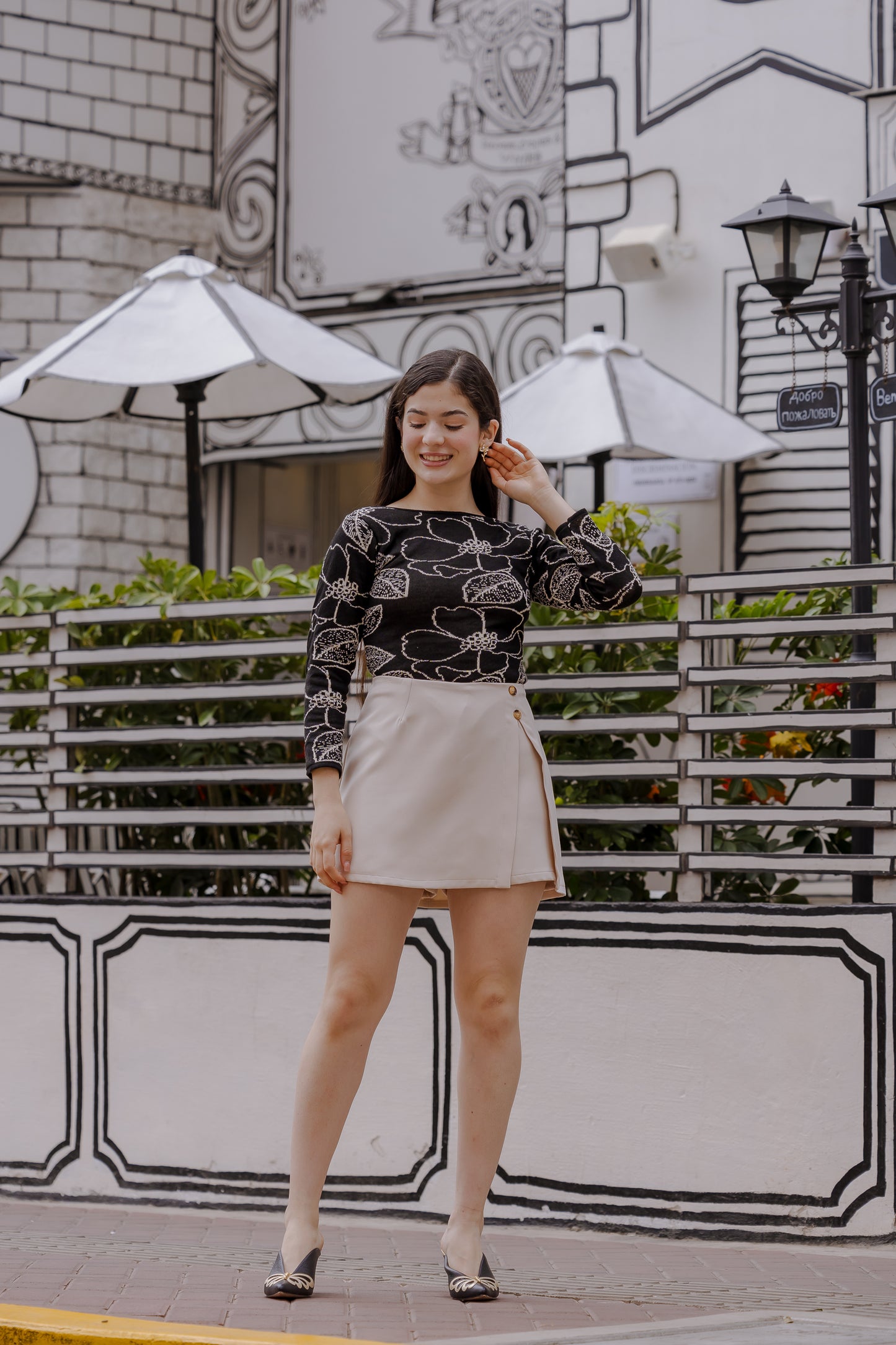 Falda Short Arisha - Crudo