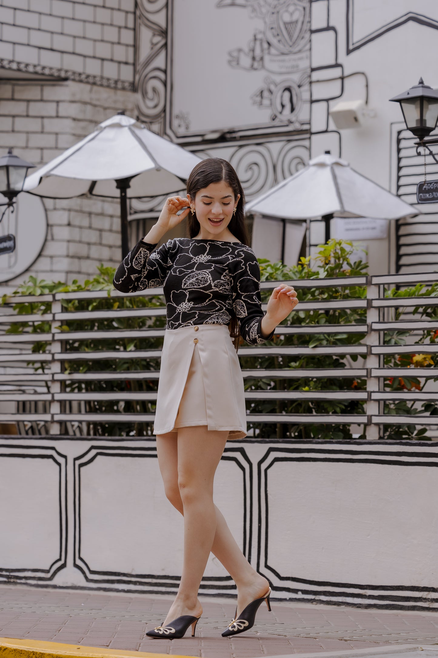 Falda Short Arisha - Crudo