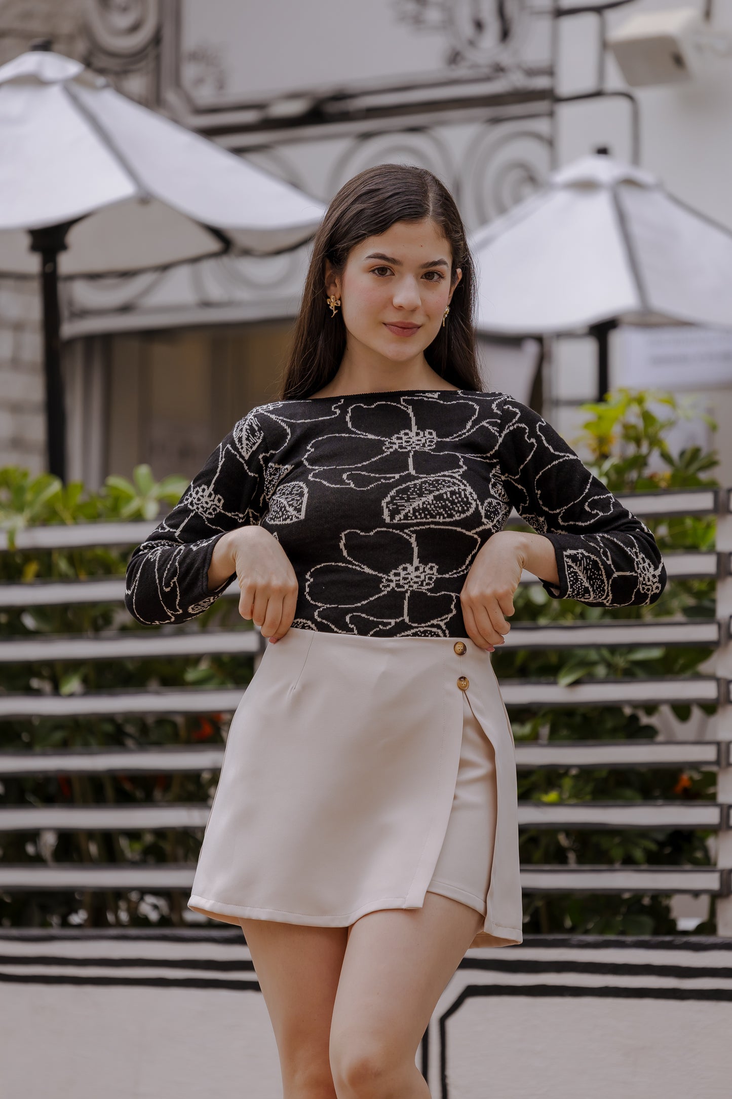 Falda Short Arisha - Crudo