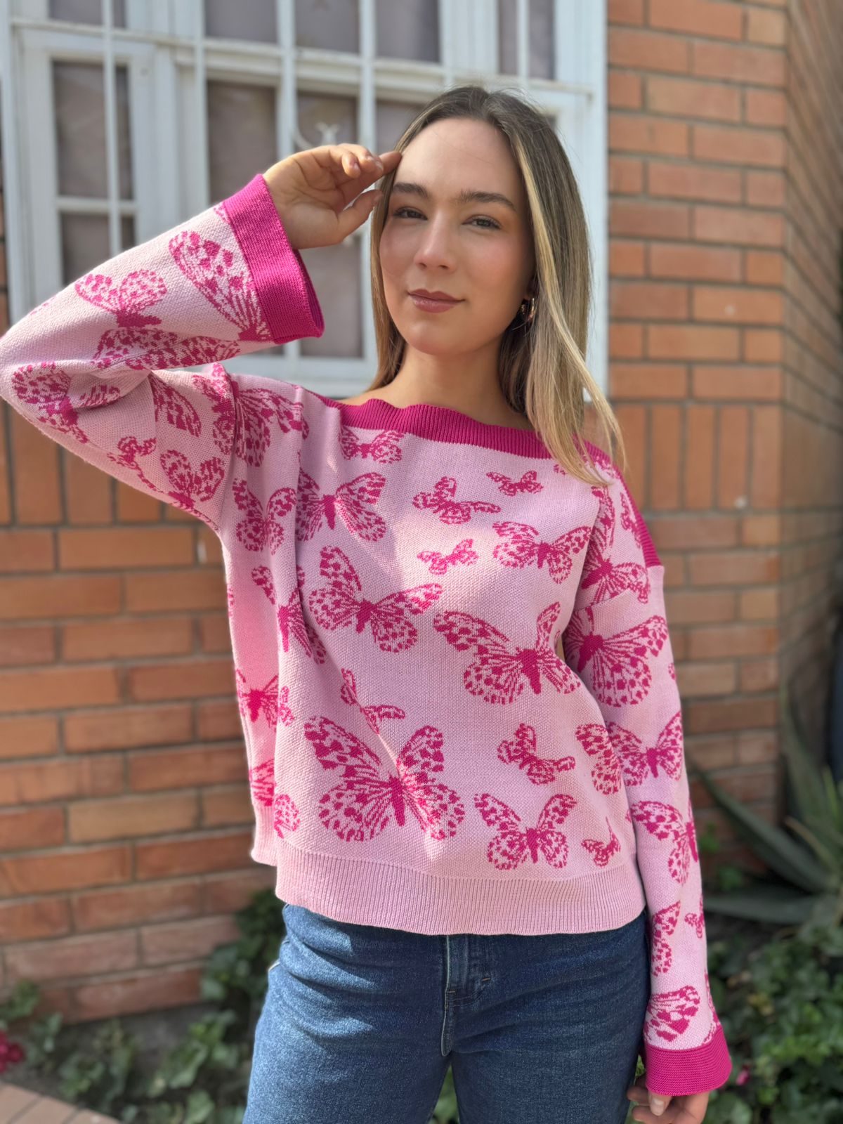 Chompa Mariposa - Fucsia