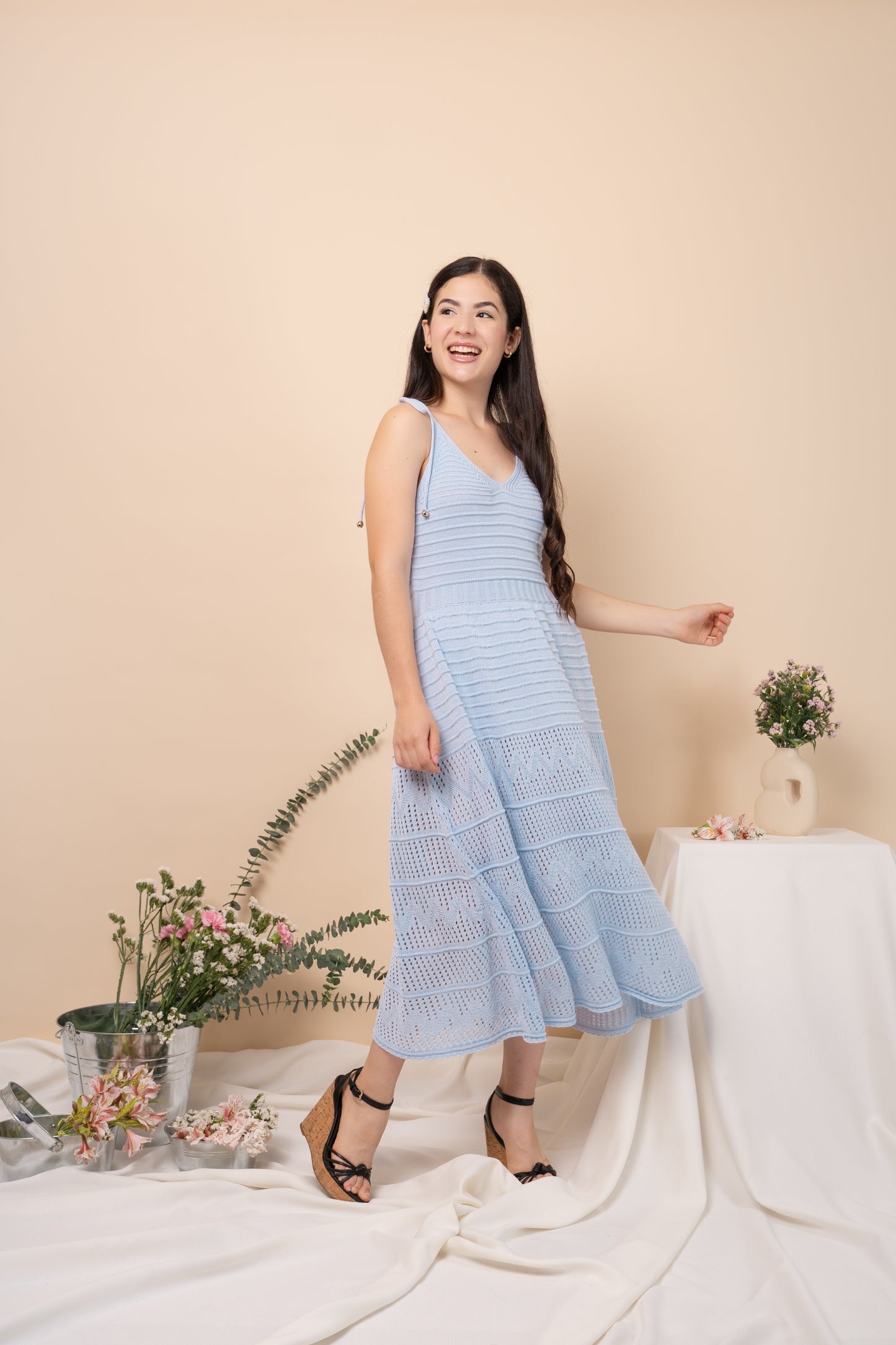 Vestido Aura - Celeste