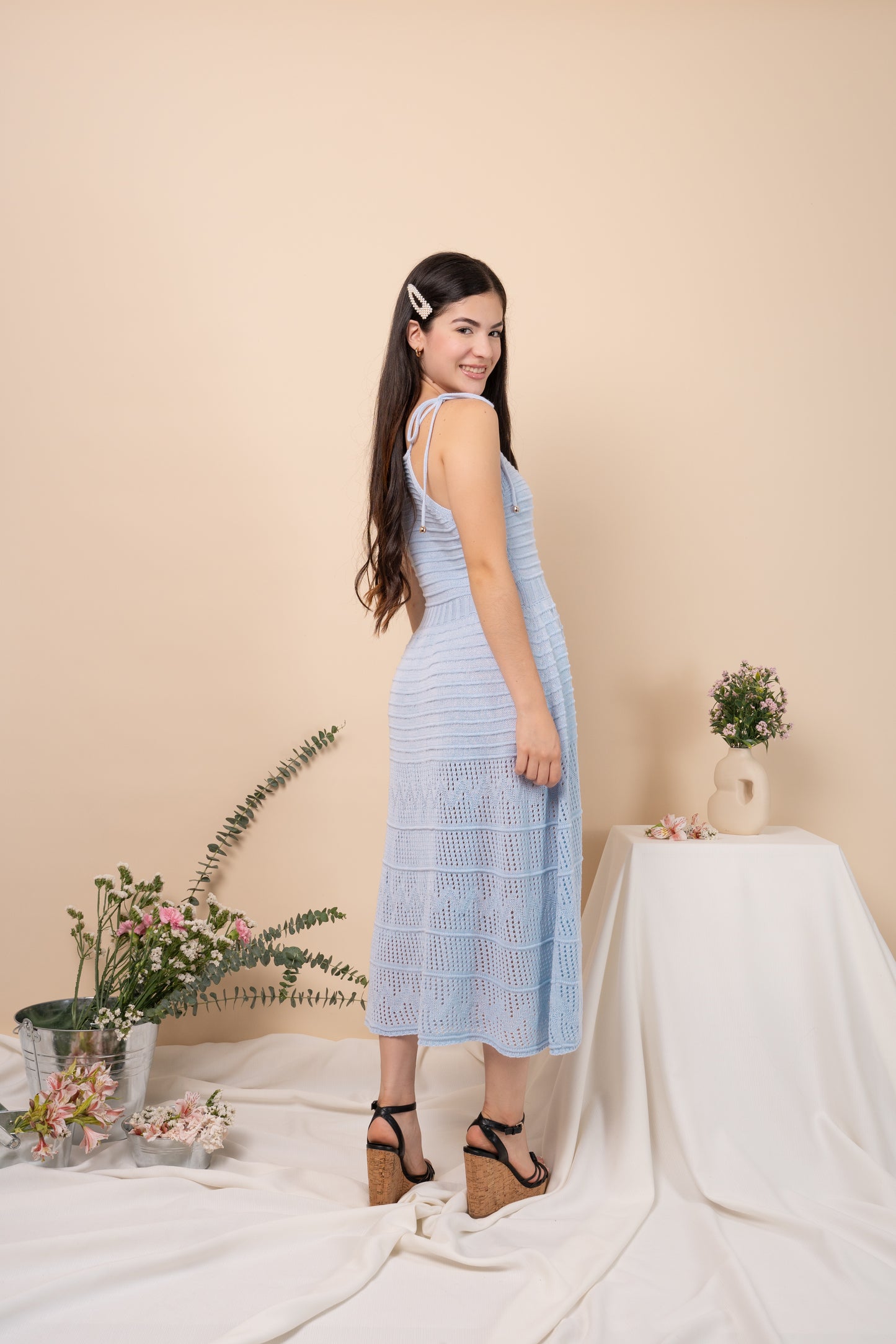 Vestido Aura - Celeste