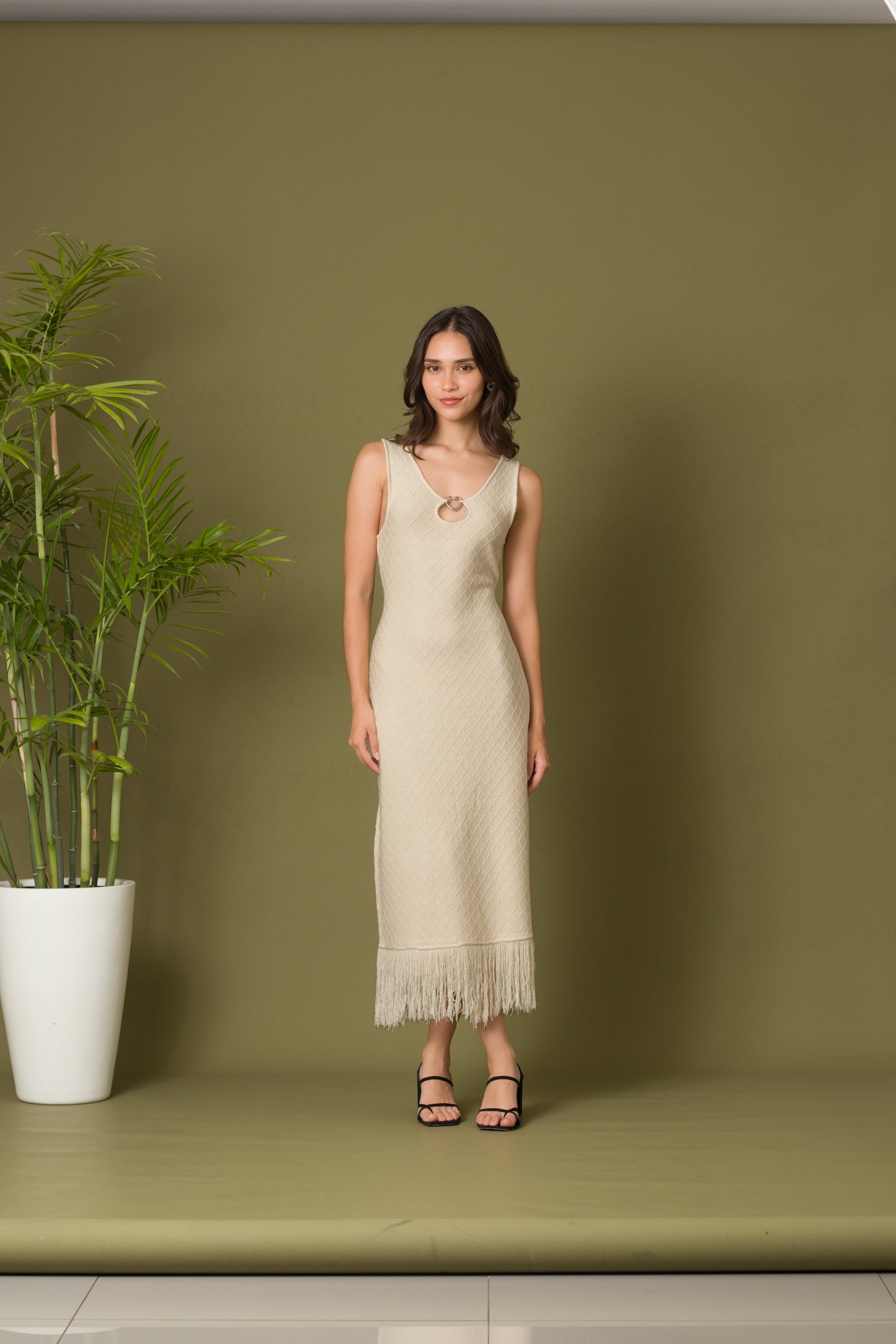 Vestido Corazón - Crudo