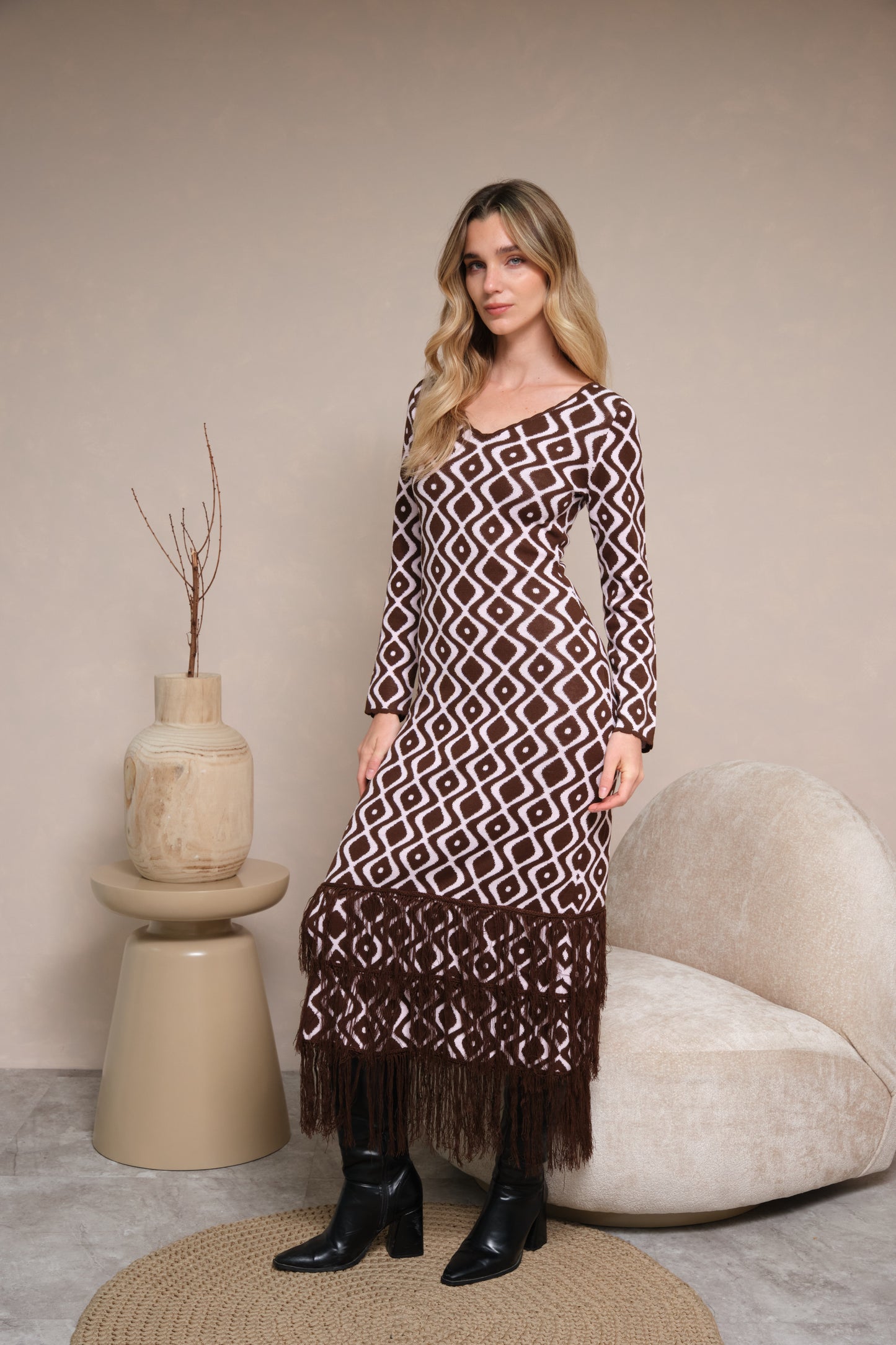 Vestido Naia - Marrón Rosa