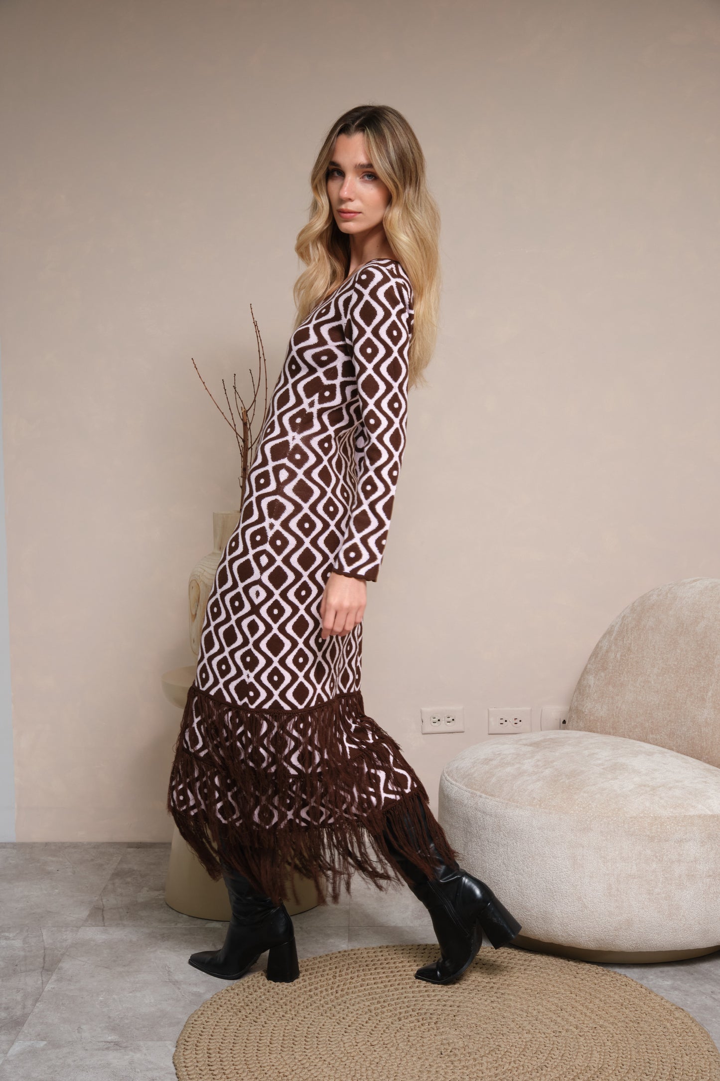Vestido Naia - Marrón Rosa