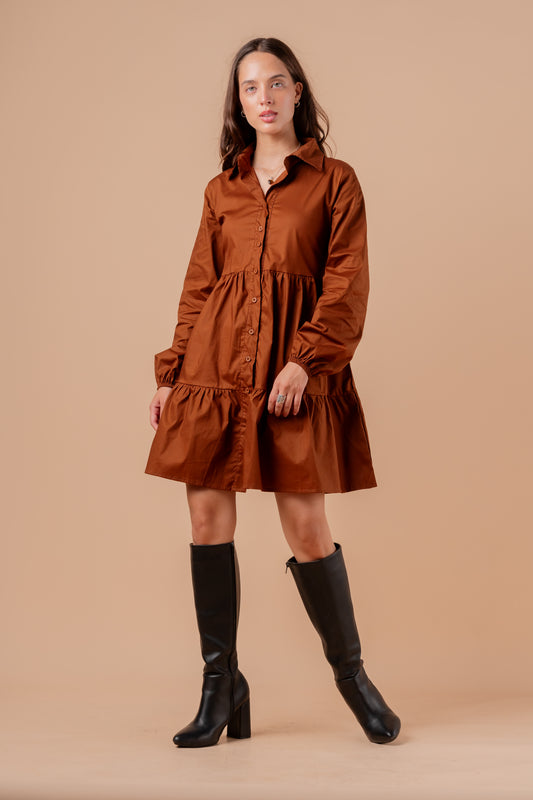 Vestido Tefi - Caramelo