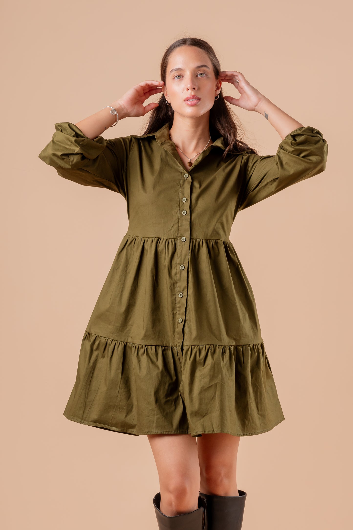 Vestido Tefi - Verde Olivo