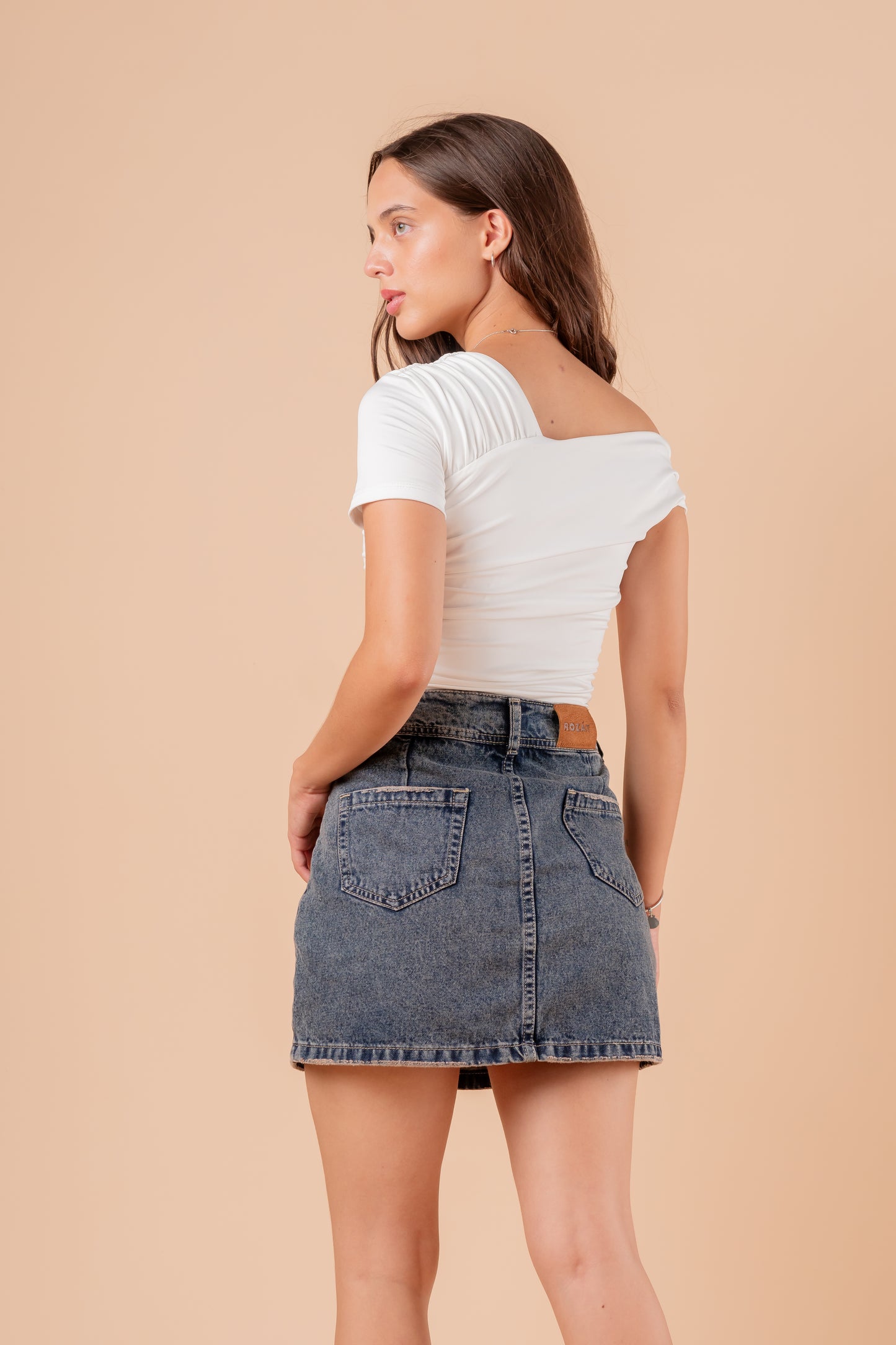 Falda short Aria - Madera