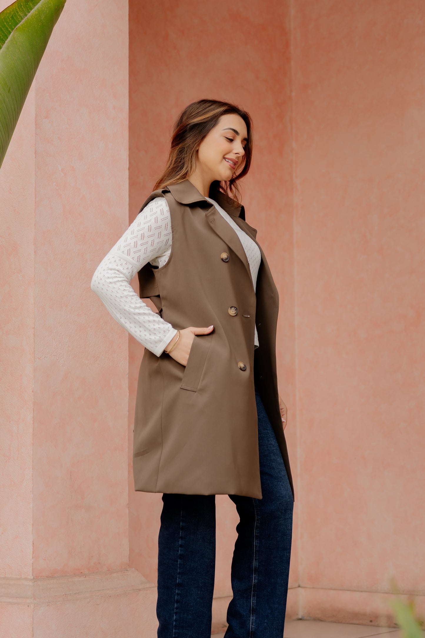 Chaleco Mariale - Marrón