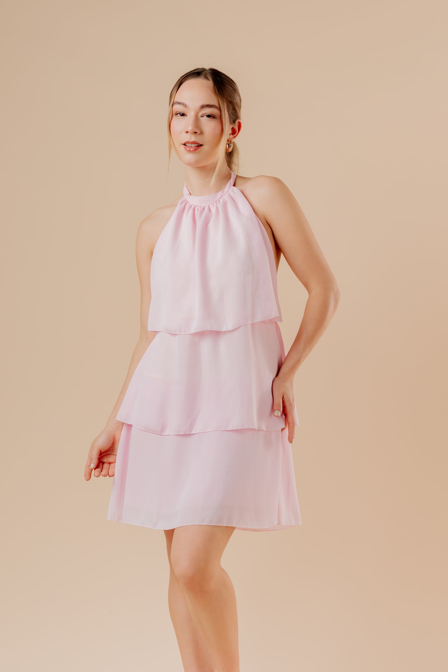 Vestido Linda - Rosa pastel