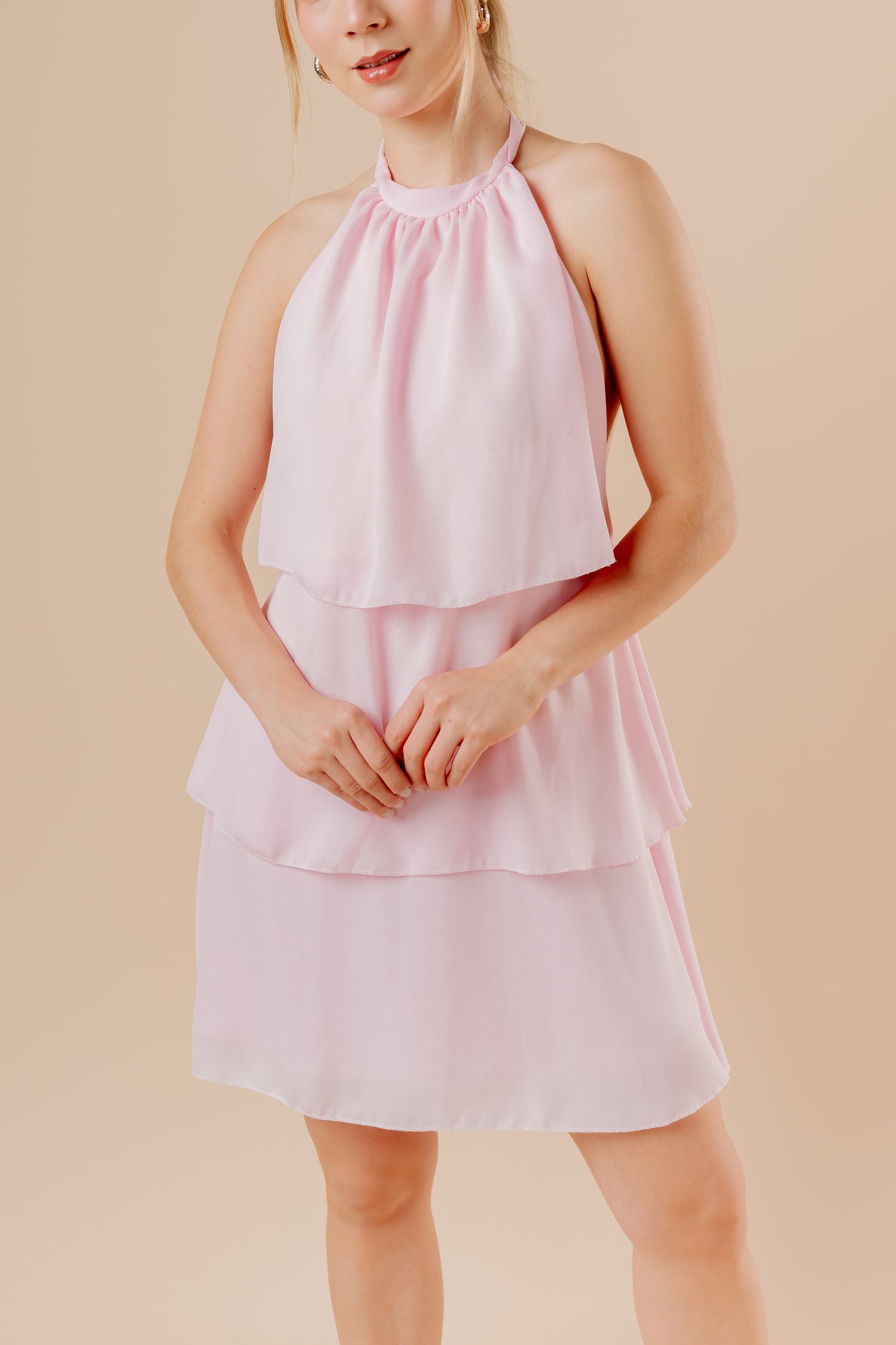 Vestido Linda - Rosa pastel
