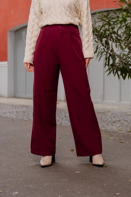Pantalón Elena - Guinda