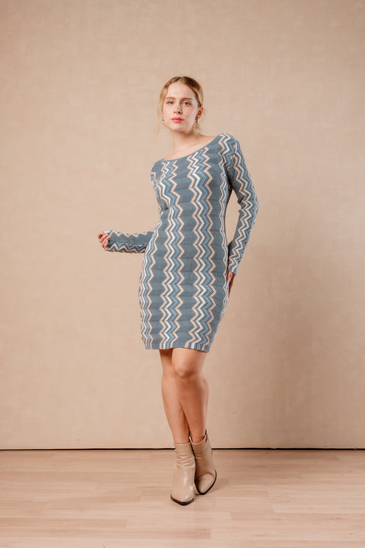 Vestido Daphne - Azul acero