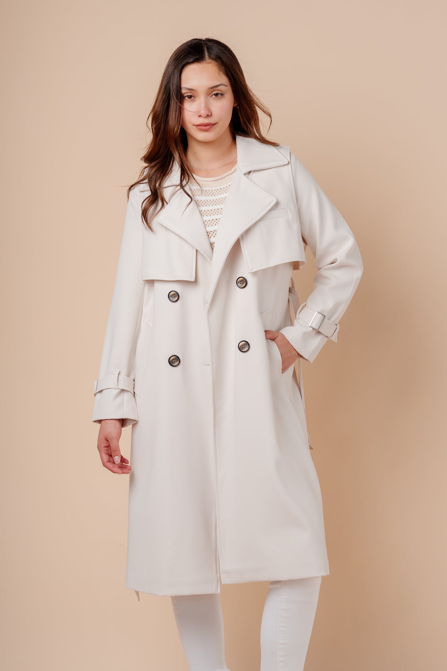 Trench Largo Nana - Perla