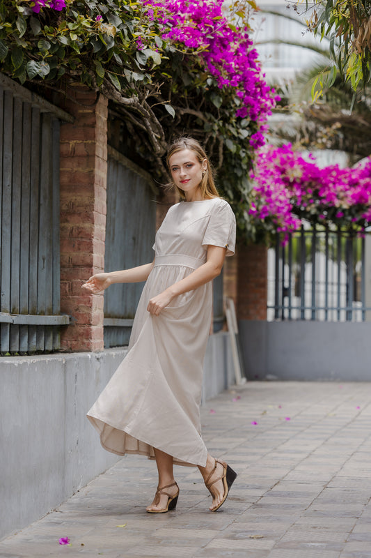 Vestido Poly - Crudo