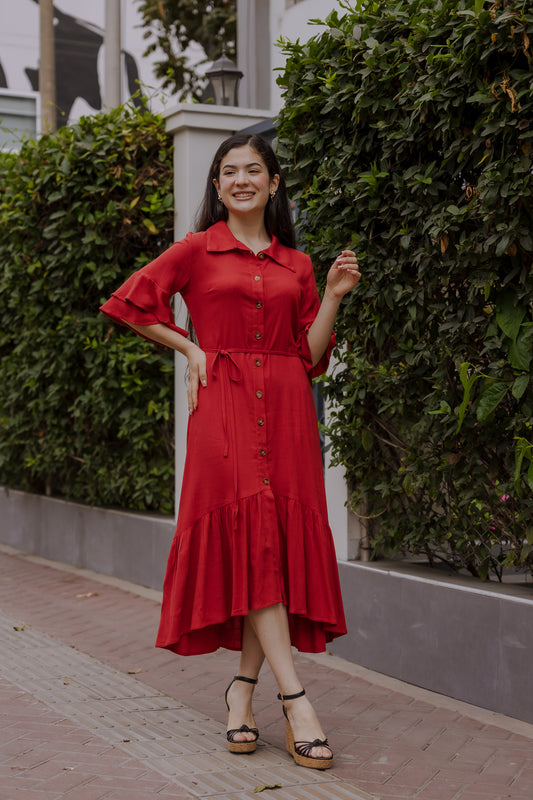 Vestido Aurora - Terracota