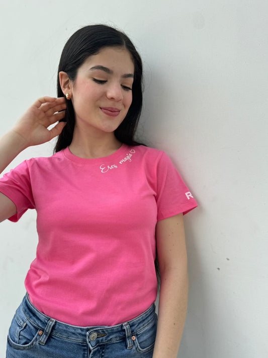 T-Shirt Eres magia - Chicle