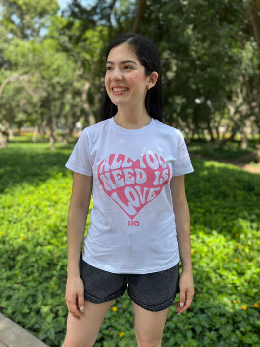 T-Shirt LOVE - Blanco