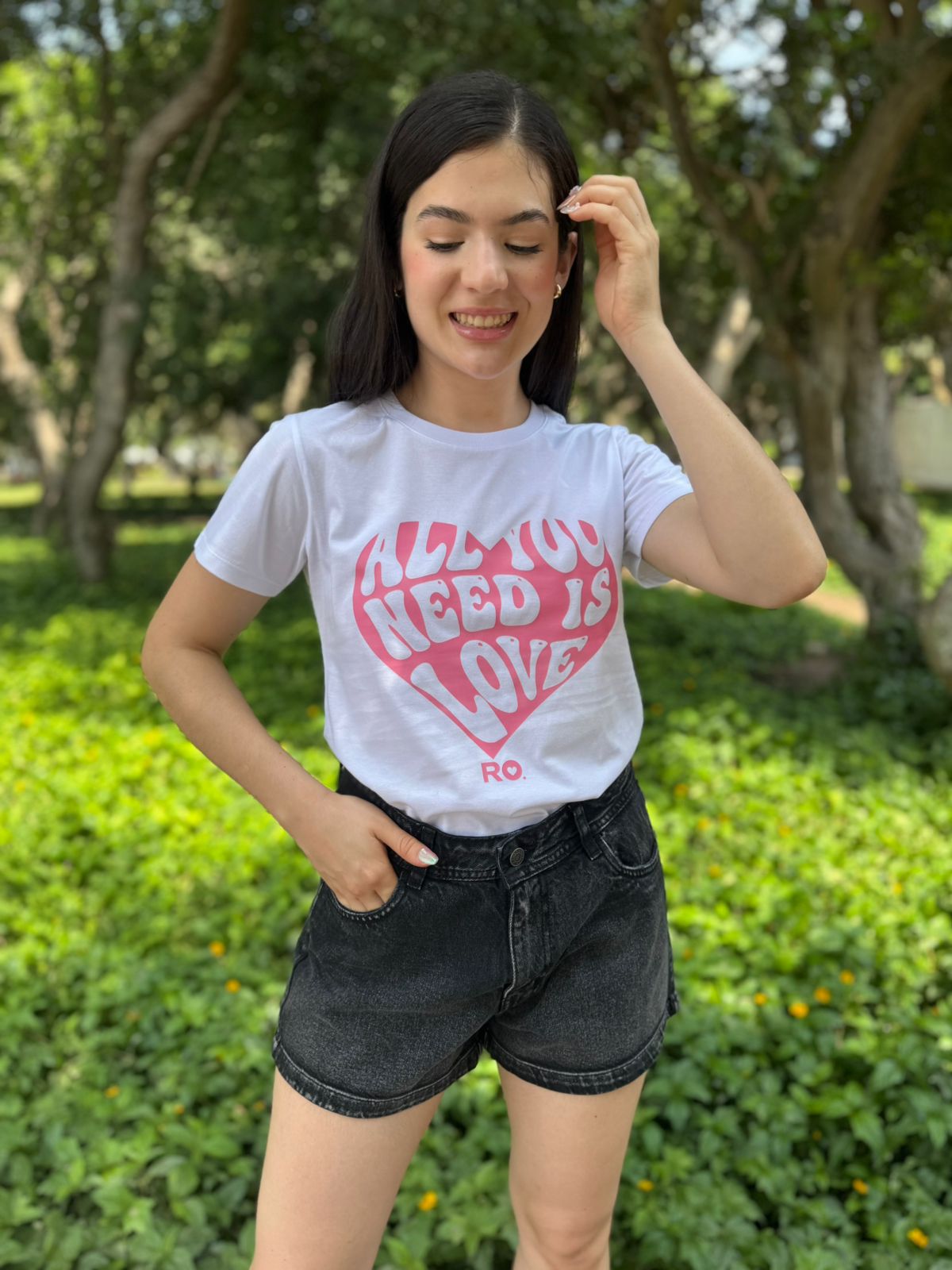 T-Shirt LOVE - Blanco