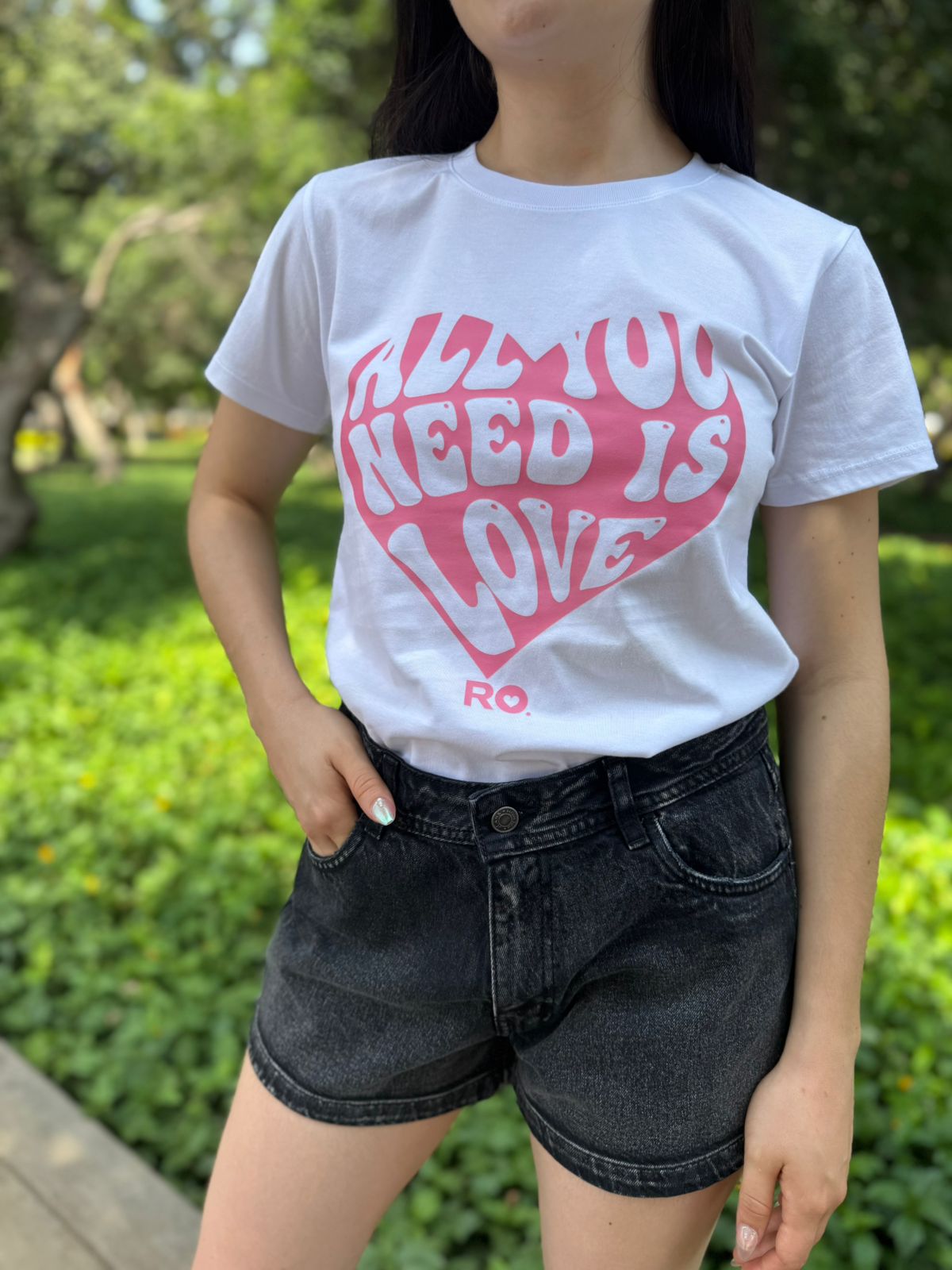 T-Shirt LOVE - Blanco