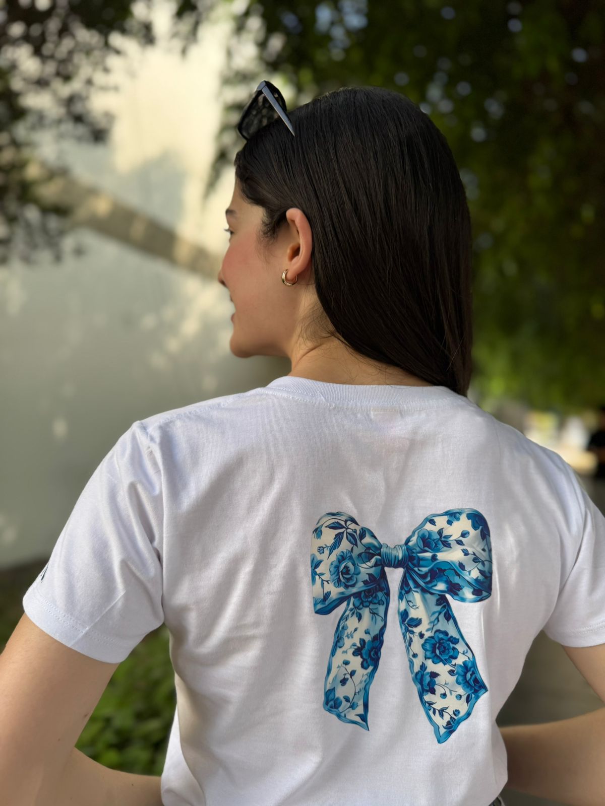 T-Shirt Lazo Azul - Blanco