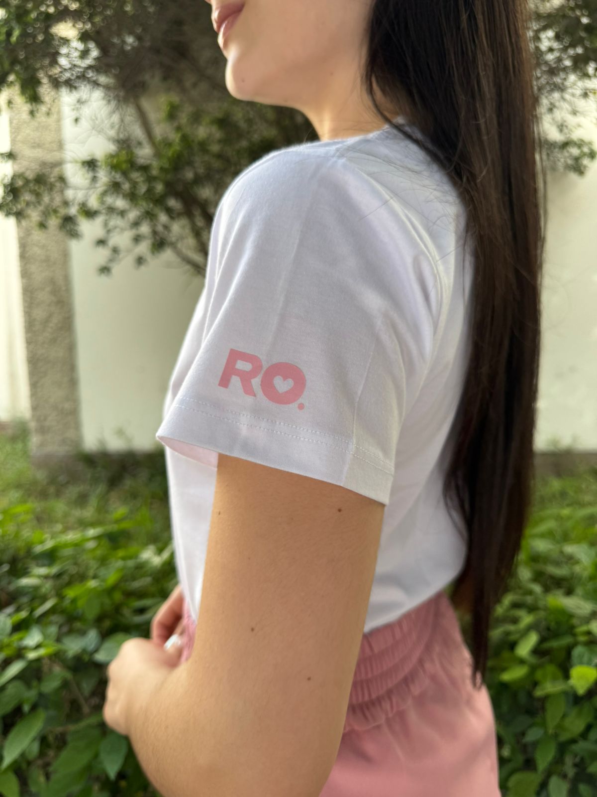 T-Shirt Lazos Cuello V - Blanco