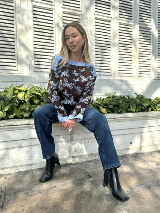 Chompa Mariposa - Marrón