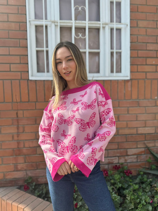 Chompa Mariposa - Fucsia