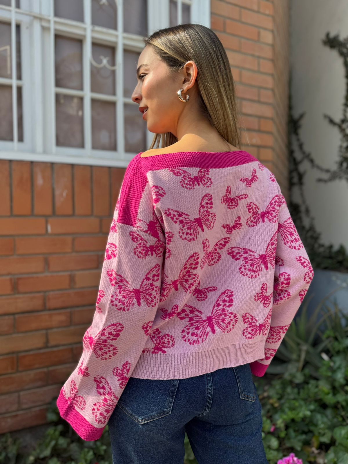 Chompa Mariposa - Fucsia