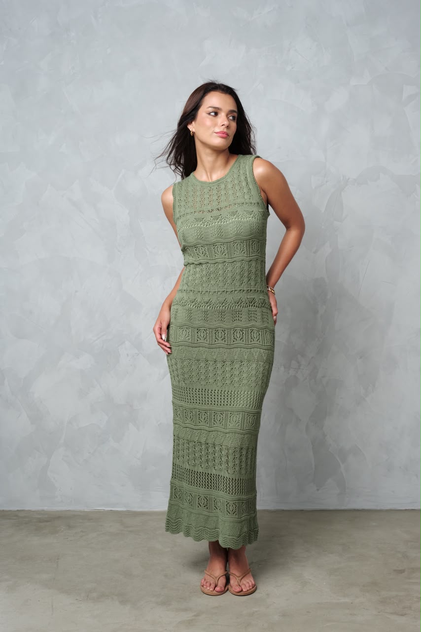Vestido Lua - Pistacho