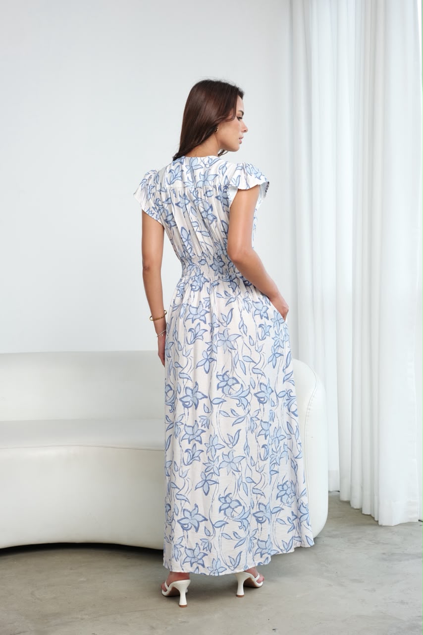 Vestido Alisson - Celeste floral