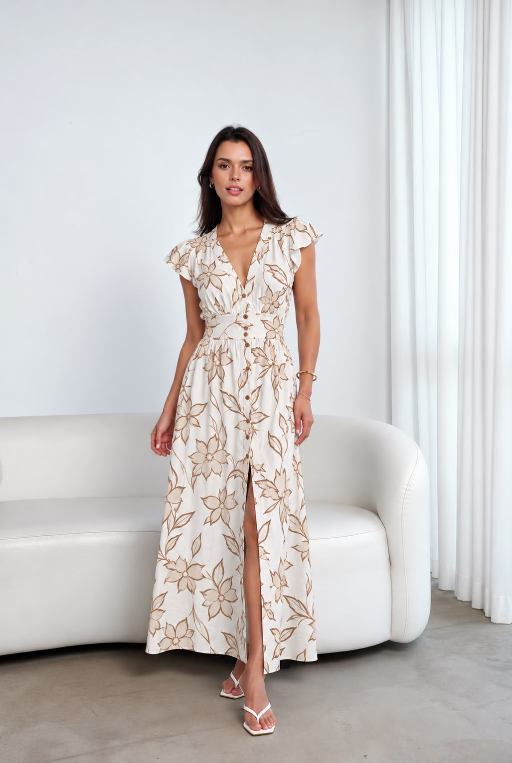 Vestido Alisson - Camel floral