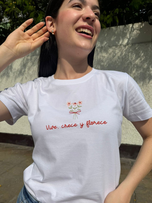 T-Shirt Vive - Blanco