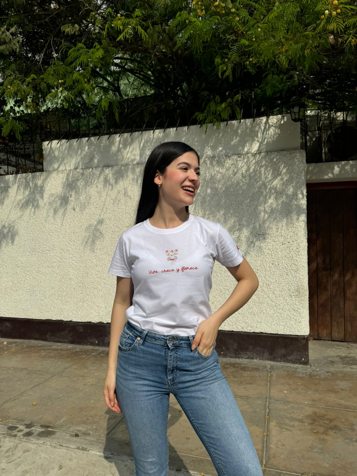 T-Shirt Vive - Blanco