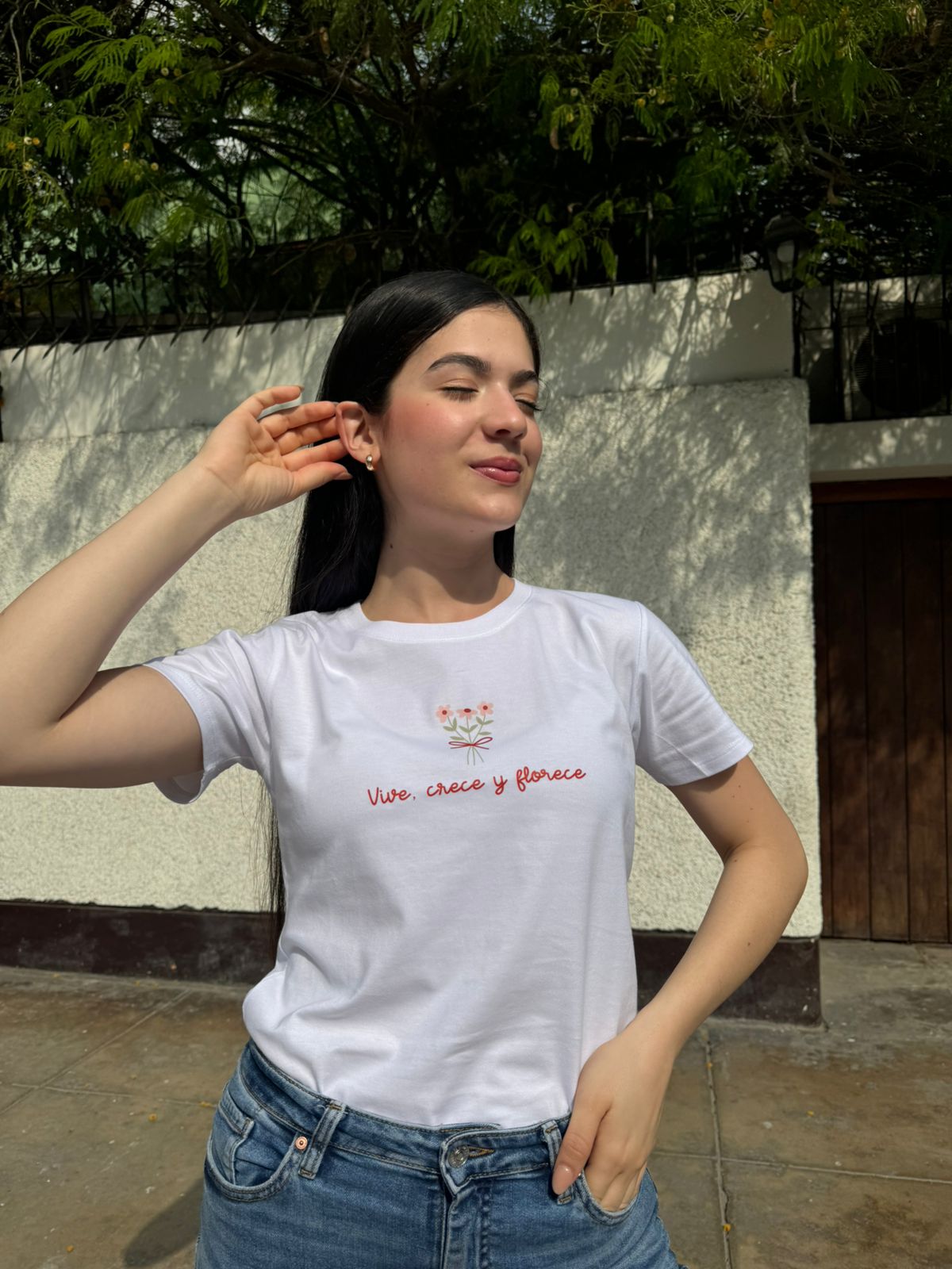 T-Shirt Vive - Blanco