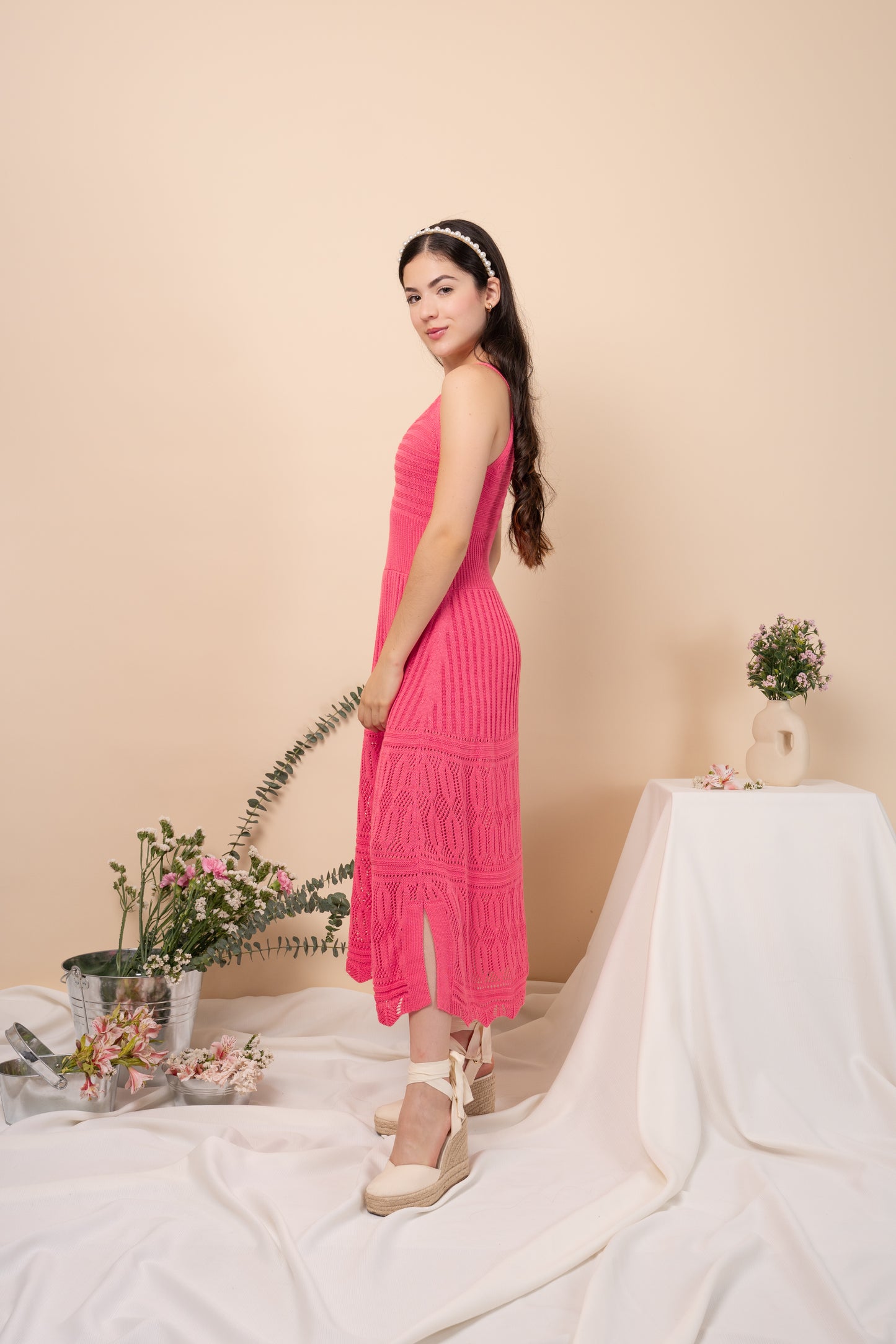 Vestido Luz - Coral fuerte