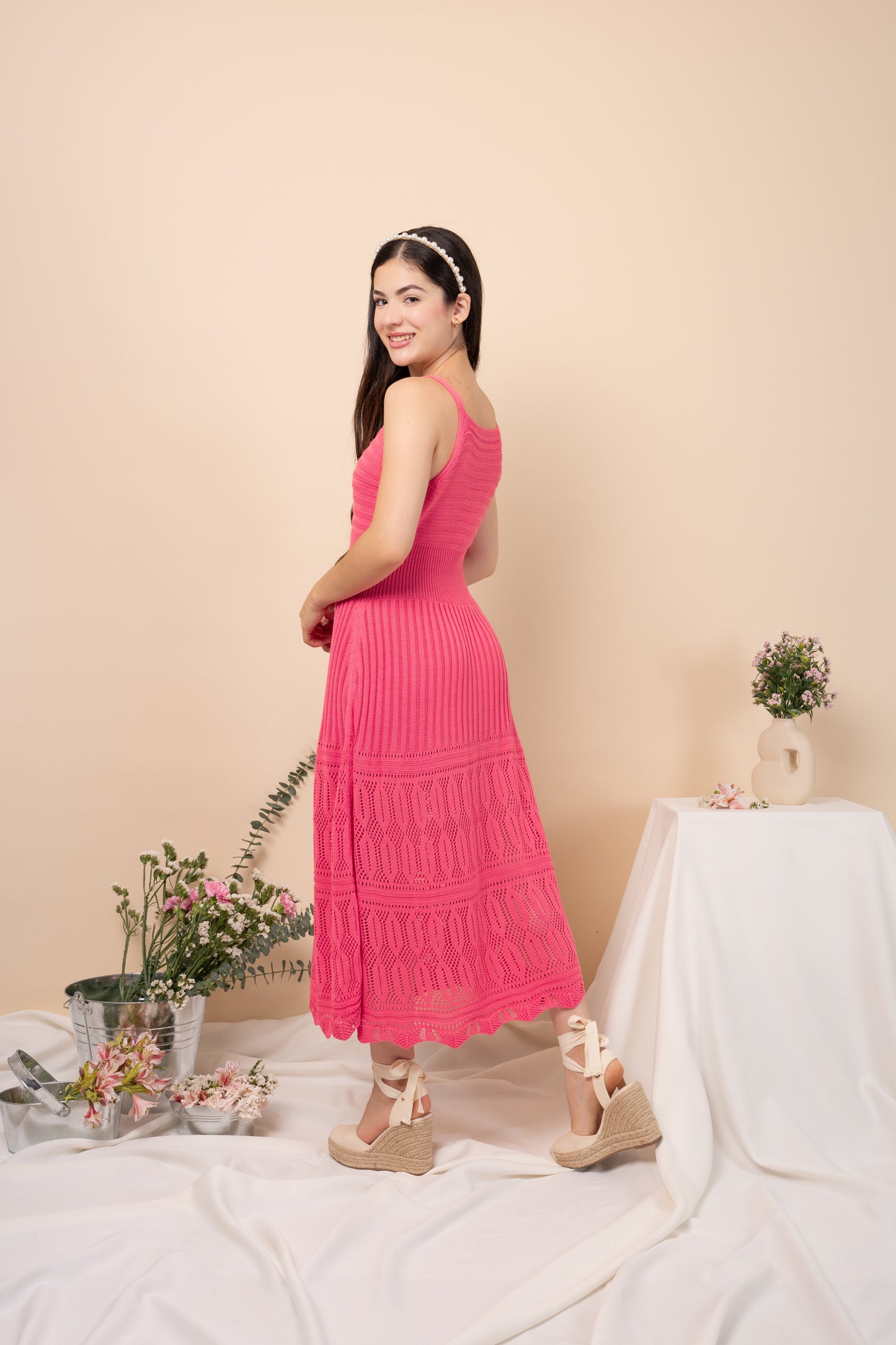 Vestido Luz - Coral fuerte