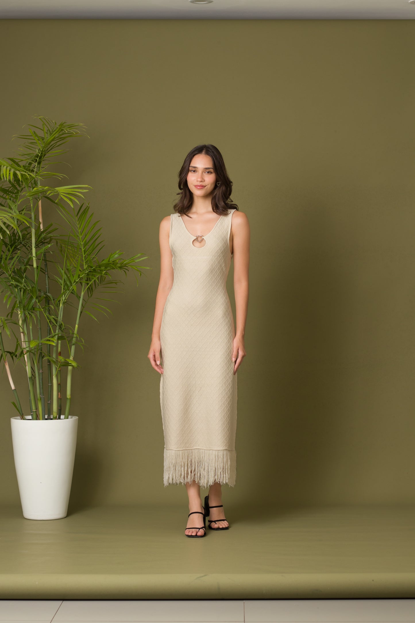 Vestido Corazón - Crudo