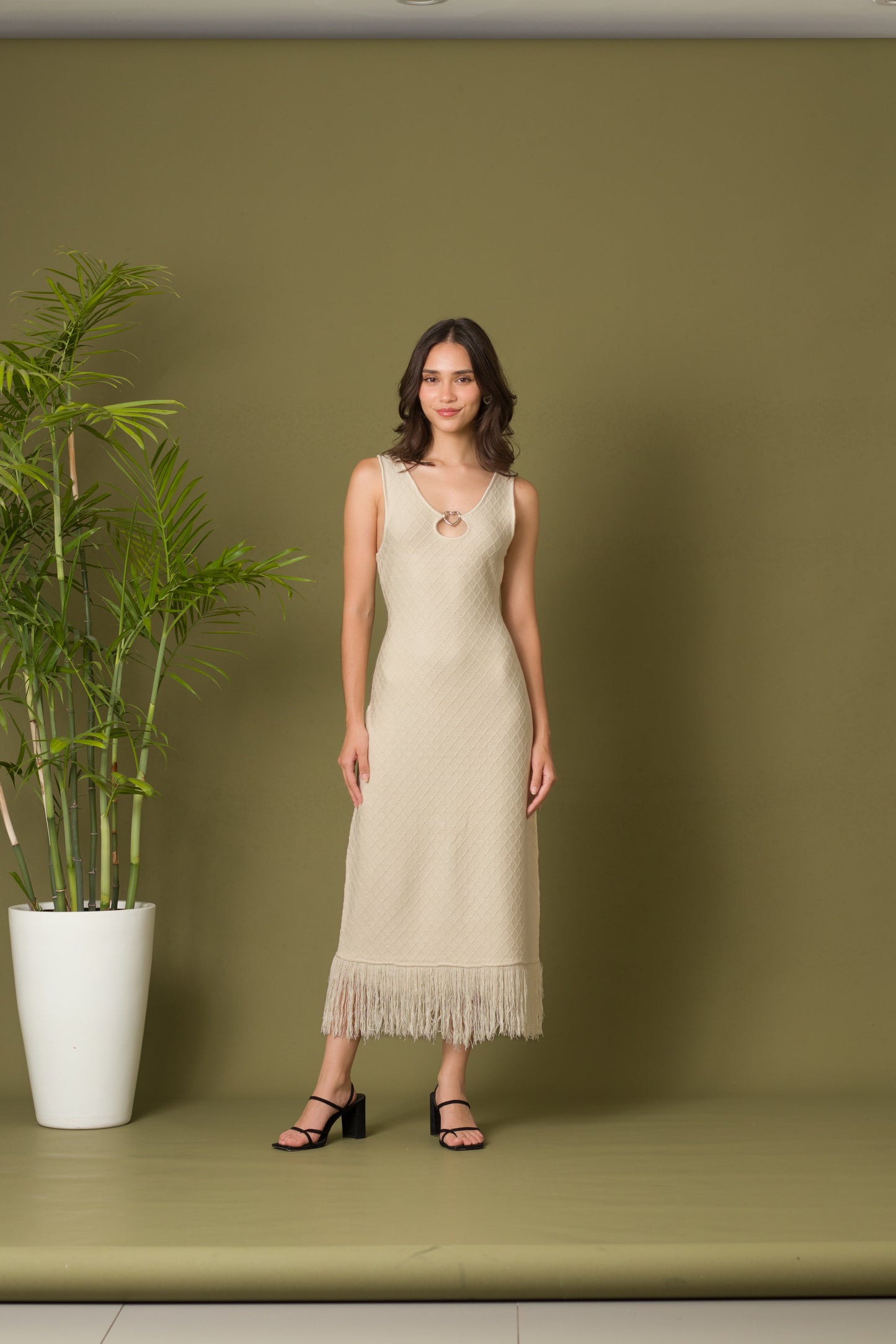 Vestido Corazón - Crudo